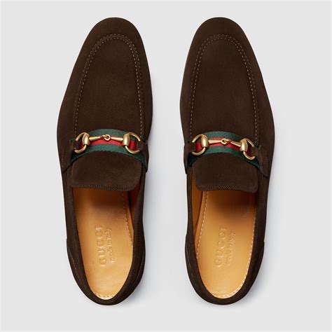 gucci brown mens loafers|gucci suede loafers for men.